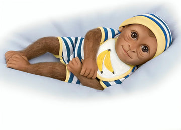 The Ashton-Drake Galleries So Truly Real Kirby Monkey Baby Doll with Hand-Applied Mohair