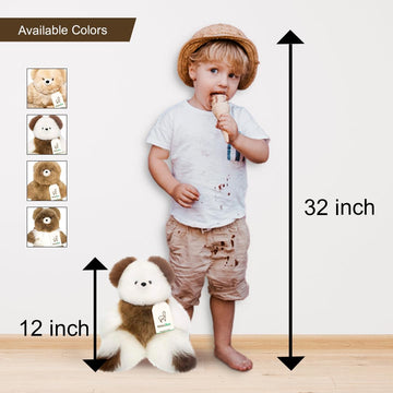 AlpacaNext Alpaca Bear Stuffed Animal Crafted in Luxury Alpaca Wool - Hypoallergenic & Ultra-Soft Toy Perfect for Cute Nursery Decor and a Huggable