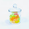 Miniature Glass Jar with 10 pcs Miniature Gummy Model, Tiny Gummy Glass Jar, Dollhouse Mini Glass Jar, 1:12 Scale, for Dollhouse Miniature, Fairy