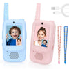 Video Walkie Talkies for Kids Ages 3-12, 2 Pack Rechargeable Walkie Talkie Toys with Screen & 4 Voice Changers, Long Range Two Way Radios for Indoor