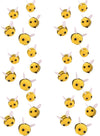 SelHeng 30 Pcs Felt Bees for Crafts Cute Pom Pom Bees Small Felt Craft Balls Mini Bees Figures for Decorations DIY Supplies Felt Applique Kits
