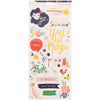 American Crafts 343429 65 Piece 6 x 12 inch Copper Foil Stickers Dear Lizzy Star Gazer