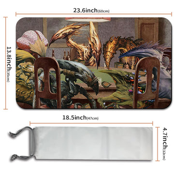 ZHUOHAIZHENHUA Playmats Size 24x14in Free Storage Bags - Ideal for Card Game Enthusiasts MTG TCG Playmat Mouse Pad (SLIVERS-Playing-Poker)