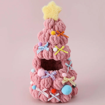 for Labubu Christmas Tree Knit Costume (Peach Pink)