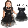 Sweet Dolly 18 Inch Doll Clothes Black Party Dress Costume Accessories for 18 Inch Dolls (Doll NOT Included)
