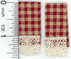 Dollhouse Miniature Set of 2 Country Red Dish Towels