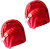 2Pcs Red Mini Doll Backpack School Bag Model Dollhouse School Accessory for 1/6 Scale Dollhouse Dollhouse Décor,Simulation Mini School Bag