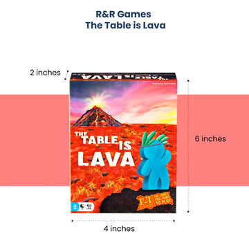 R&R Games The Table is Lava, Family Card Game for Adults and Kids Ages 14 and Older, Game Night Tabletop Game