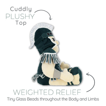 Warm Pals Sparty Michigan State University Mascot MSU - Heatable Coolable Bedtime Comfort Plushie - 1.5lbs - Cozy Microwavable Lavender Scented Plush