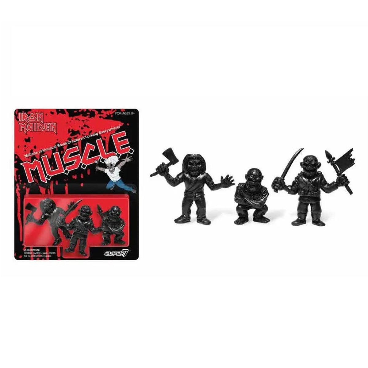 SUPER7 Iron Maiden M.U.S.C.L.E. Black Mini-Figure Set