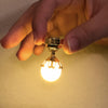 1:12 Doll House Accessories Miniature Globe Light Ceiling LED Lamp Living Room; High 2.8cm, Wide 2cm
