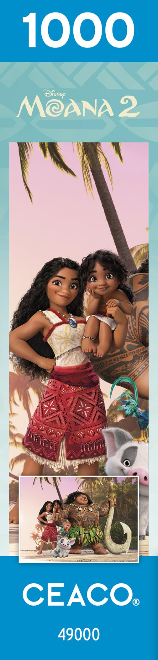 Ceaco - Disney Moana 2 On The Beach - 1000 Piece Jigsaw Puzzle for Adults