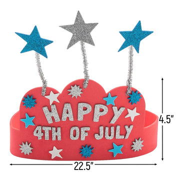Fun Express Patriotic Crown Craft Kit - Makes 12