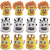 Fun Express Safari Animal Cup Craft Kit - Craft Kits - VBS 2026 Vacation Bible School Supplies/Decor - 12 Pieces