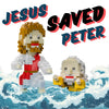 Jesus Series-Jesus Saved Peter Mini Figurine, Bible Story w/Lego, Jesus Toy, Nativity Building Set for Aged14+, Great Gift for Teenagers and Adults
