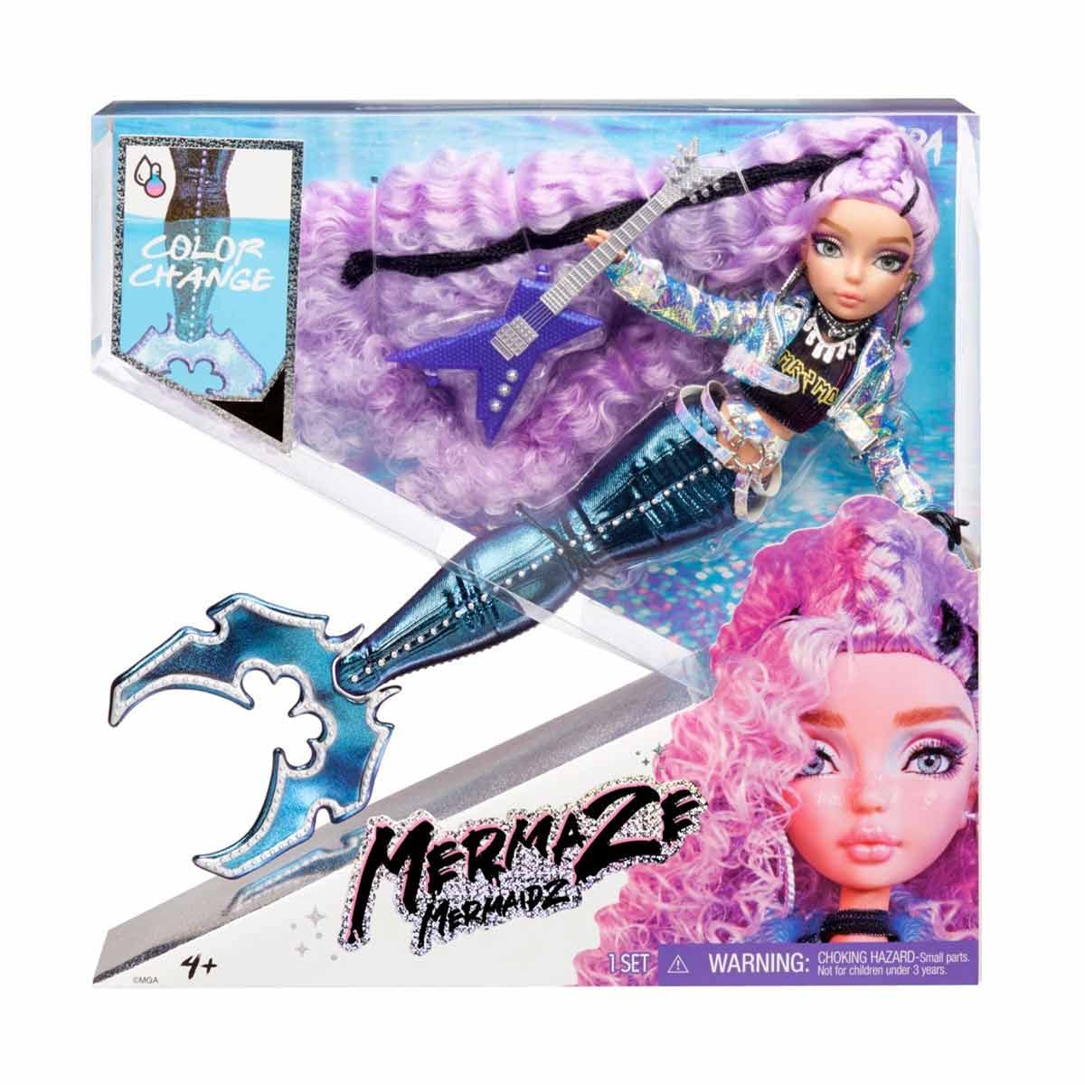 MERMAZE MERMAIDZ Color Change Riviera Mermaid Fashion Doll with Designer Outfit & Accessories, Stylish Hair & Sculpted Tail, Poseable, Toy Gift Girls