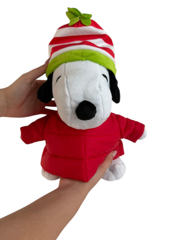Snoopy in a Red Puffer Jacket 11 inch Plush