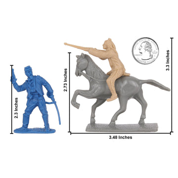 BMC CTS Battle of Little Big Horn Plastic Army Men - 20pc Sioux & Cavalry Figure