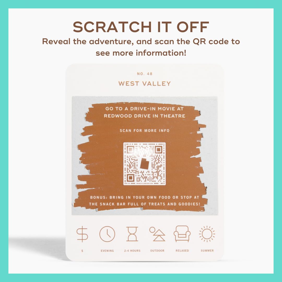 Utah Adventure Bucket List: 50 Scratch-Off Cards for Outdoor Activities, Tourist Attractions, and Road Trips - Perfect Travel Gift and Guide