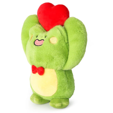 Cute Frog Plush Toy With Red Heart - Stuffed Animal Plushie for Valentine's Day, Birthday, Christmas - Soft Gift for Girlfriend, Kids 9.8"