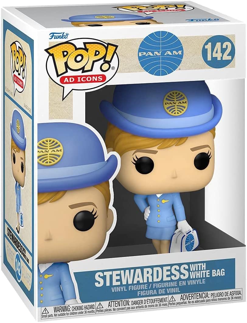 Funko POP Pop! Ad Icons: Pan Am - Stewardess with White Bag, Multicolor, 56816