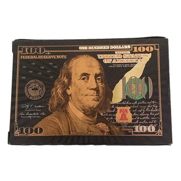 blinkee 100 Dollar Bill Black Gold Silver 24k Plated Waterproof Poker Playing Cards
