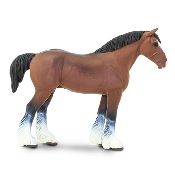 Safari Ltd. Clydesdale Stallion Figurine - Lifelike 5.5" Horse Figure - Educational Toy for Boys, Girls, and Kids Ages 3+