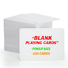 WJPC 220PCS Poker Size Blank Playing Cards, Index Flash Cards, Study Learning Cards For DIY Game Card Writing Drawing Painting