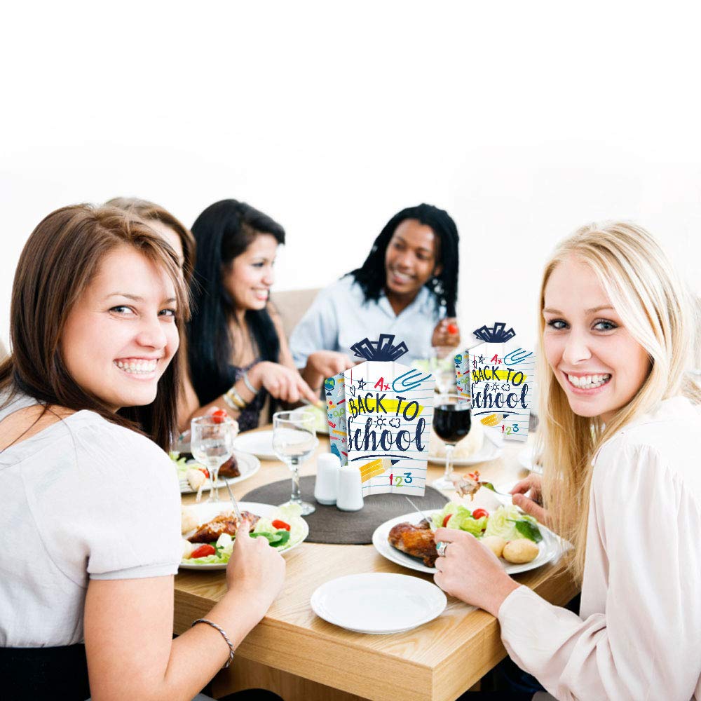 Big Dot of Happiness Back to School - Table Decorations - First Day of School Classroom Fold and Flare Centerpieces - 10 Count