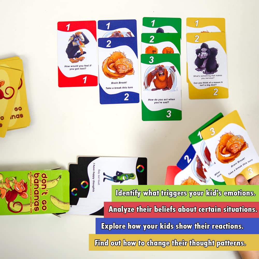 da Vinci's Room Don't Go Bananas - A CBT Therapy Game for Kids to Work on Controlling Strong Emotions - Counseling Games, Therapy Toys, Social Skills