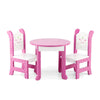 Emily Rose Wish Crown 18 Inch Doll Pink Dining Set Wooden Table & 2 Chairs
