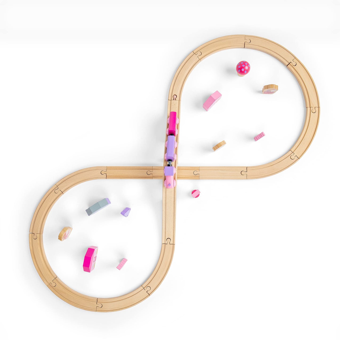 Bigjigs Rail Wooden Fairy Figure of Eight Train Set - 40 Play Pieces