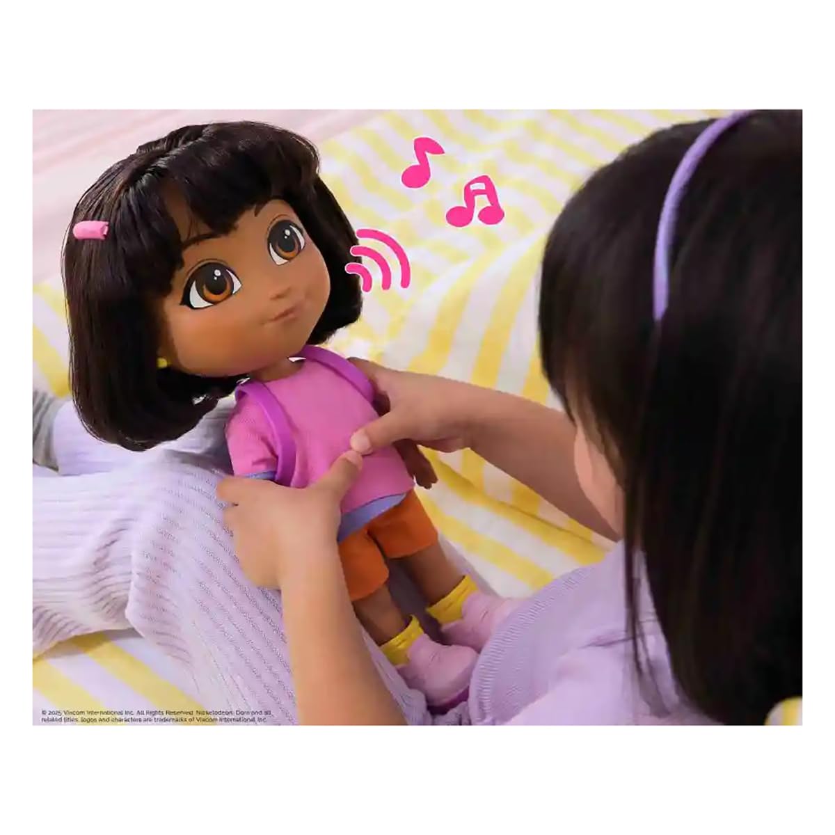 Dora, Dora doll sings and explores music, sound effects, bilingual sets, doll clothes and accessories, toys for girls and boys from 3 years