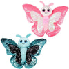 Rhode Island Novelty Reversible Sequin Butterfly Plush Stuffed Animal, 1 Piece, Random Color (Pink or Blue)