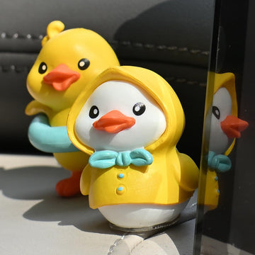Geermolan 6 PCS Cute Mini Duck Car Accessories Interior Dashboard Decorations, Funny Duckling Home Party Decorations Fairy Garden Landscape Décor