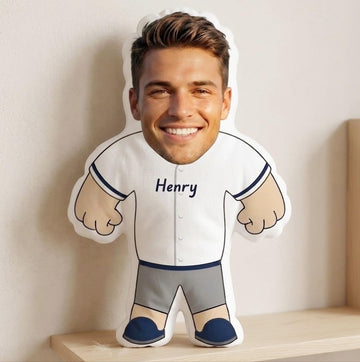 Custom Face Pillow with Sports Jersey Custom Name Number Sport Fans Gift