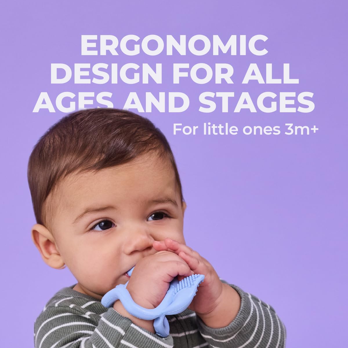 b.Box + Lansinoh Wrist Baby Teether 3m+ | Food-Grade Silicone Teething Toy for Infants | Bracelet-Design for Fewer Drops, Encourages Sensory