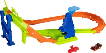 Hot Wheels Stunt Tracks Jump Circuit Speedway & 1 Toy Car