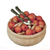 Town Square Miniatures Dollhouse Wooden Bowl of Nuts & Nutcracker Christmas Dining Room Accessory