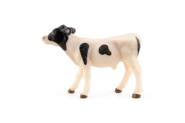 Papo - Realistic Black and White Calf Figure - Ages 3+ - Farm Life Collection - Educational Play Young Farm Animals - Gift Idea Toy for Girls and Boys