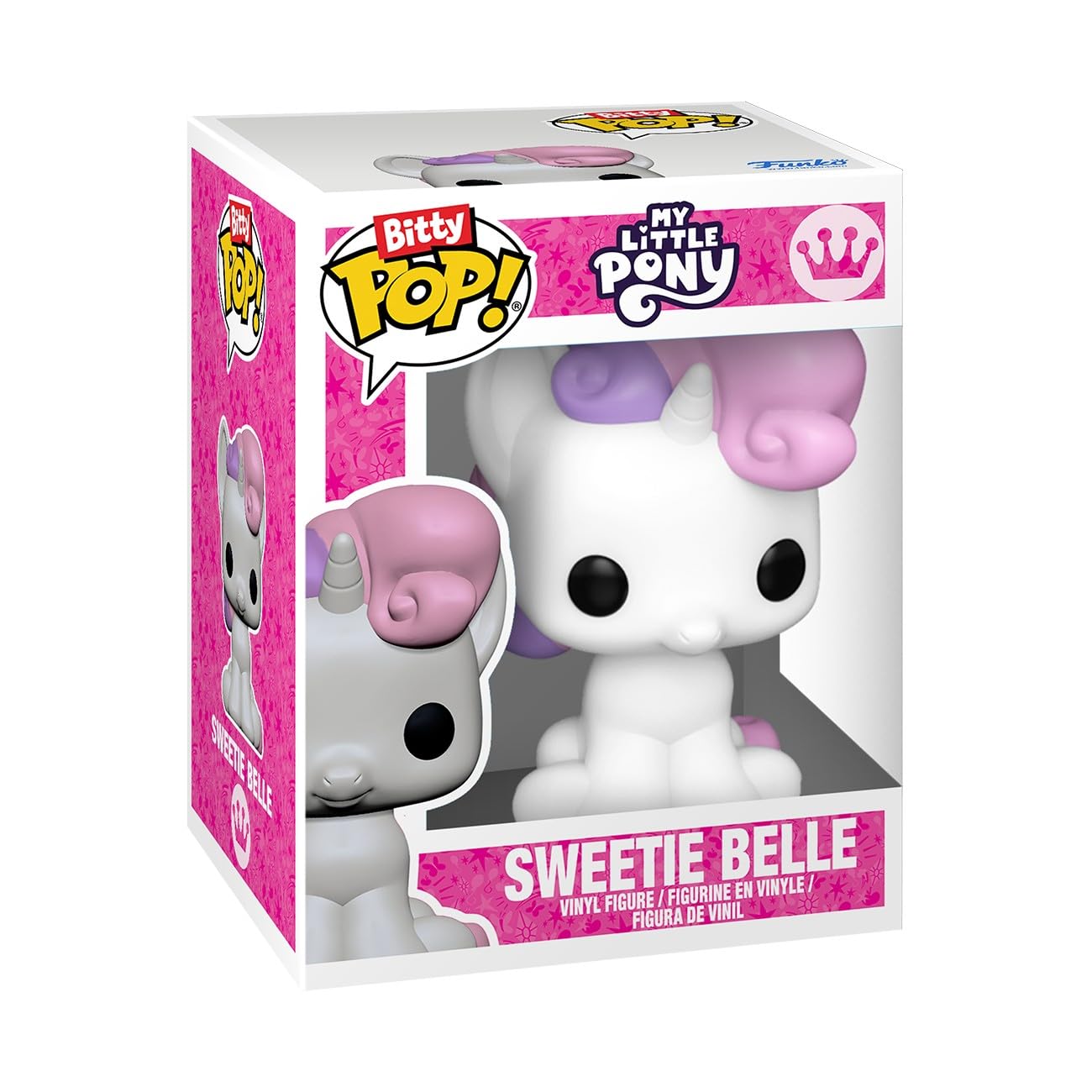 Funko Pop! Bitty: My Little Pony - Rainbow Dash, Sweetie Belle, Applejack, and Spike - 0.9 Inch (2.2 Cm) - Cartoon Collectable - Gift Idea - Stackable