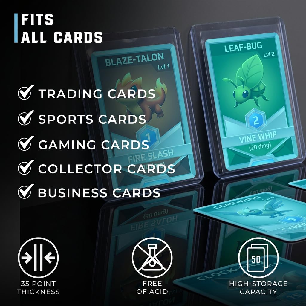 CardGuard 3" x 4" Clear Regular TopLoaders for Cards with Sleeves, 50 Count - Durable & Acid-Free Premium Protection for Pokémon, YuGiOh, MTG, TCG