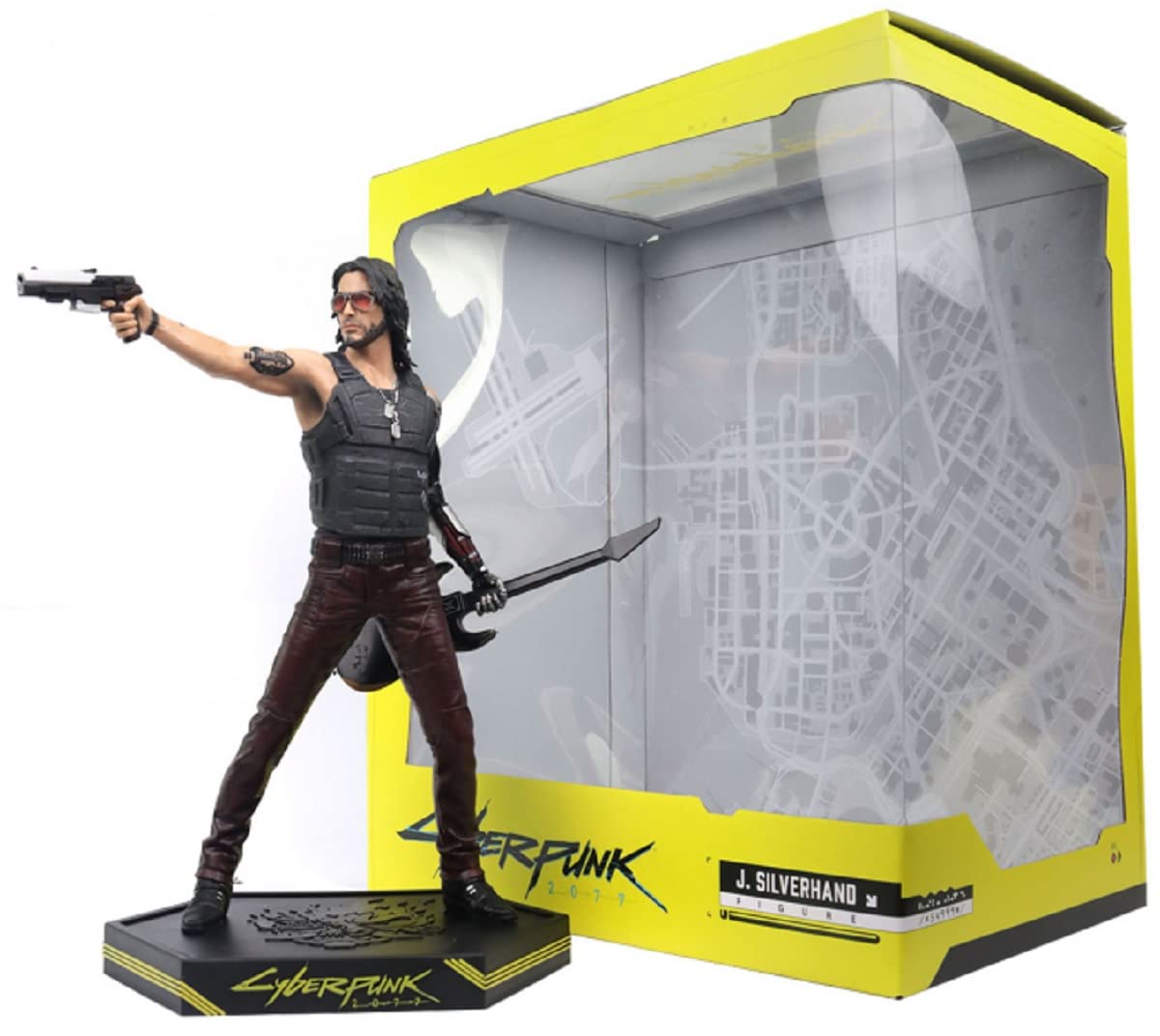 Cyberpunk 2077 Johnny Silverhand Figure, Multicolor, 9.5 inches