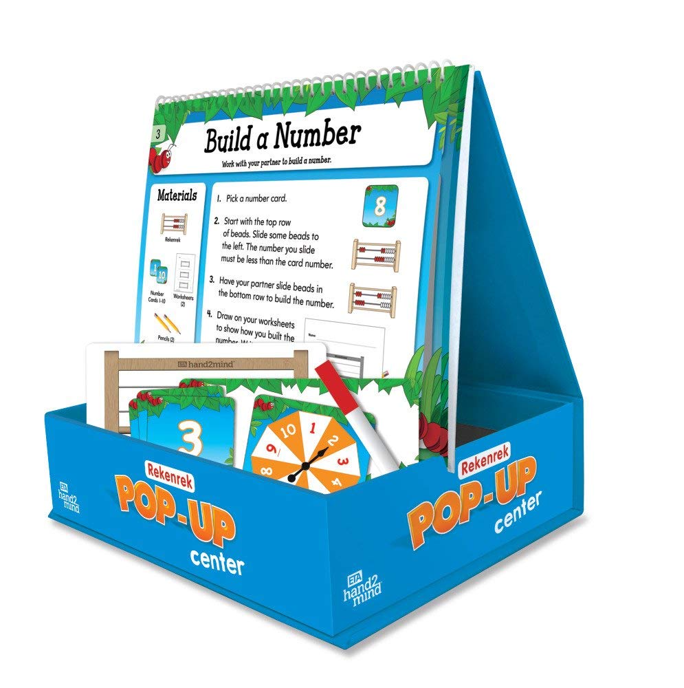 hand2mind Rekenrek Pop-Up Learning Activity Center, Math Games for Kids, Abacus for Kids Math, Math Manipulatives, Montessori Materials for Preschool