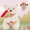 YUKOUQIAN Teddy Bear Stuffed Animal Cute Flower Plush Doll Toy 8 inch for Girls Boys Christmas(Bear hat Flower)