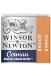 Winsor & Newton Cotman Watercolor Paint, Half Pan, Metallic Collection, Bronze