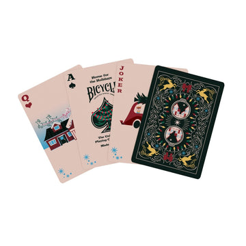 Bicycle Home for The Holidays Collectible Standard 52 Deck of Cards, Poker Size, Stocking Stuffers, Small, Family & Kids Card Game Night