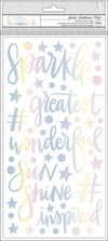 American Crafts Thickers Shimelle Sparkle City Phrases & Icons Stickers - Sparkle, 101pcs