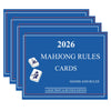 Muhxadf 4 Pack 2026 American Mahjong Learning Rules Guide Cards, Large Print Easy to Read,Quick Reference Strategy Cards for Beginners and Family Game