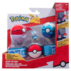 Pokémon Clip N Go Poke Ball Belt Set - Quaxly Includes Themed Belt and 2-Inch Quaxly with Dive Ball & Water Ball Accessories